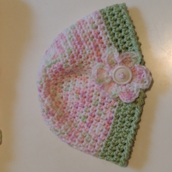 NEW Hand Crafted Baby Blanket Hat Booties Set Bundle Handmade Crochet Knit - Picture 7 of 16